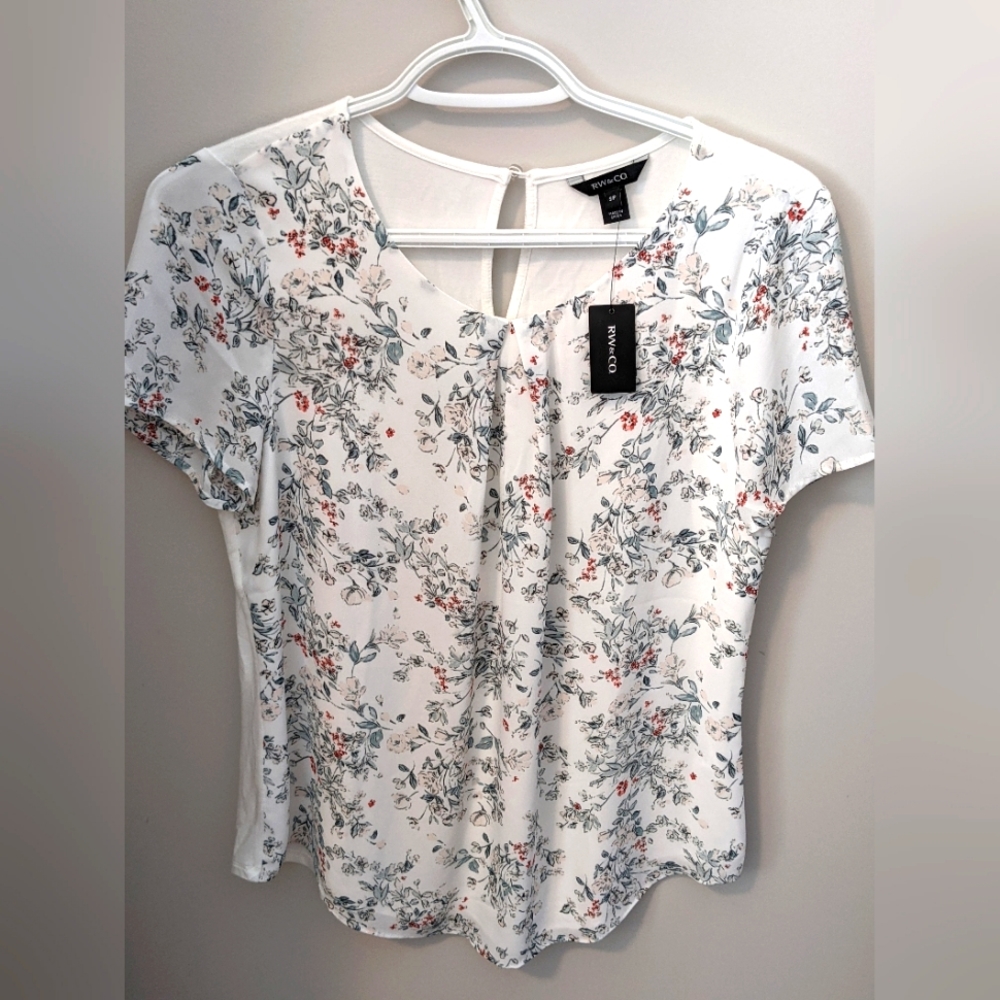 RW&Co Mixed Media Shirt Size S